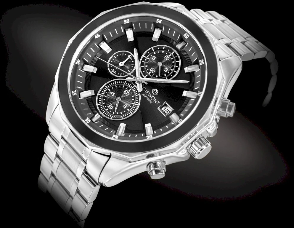 Vyriškas laikrodis Giewont Chronograph Sapphire Sidabrinis GW7290-B2