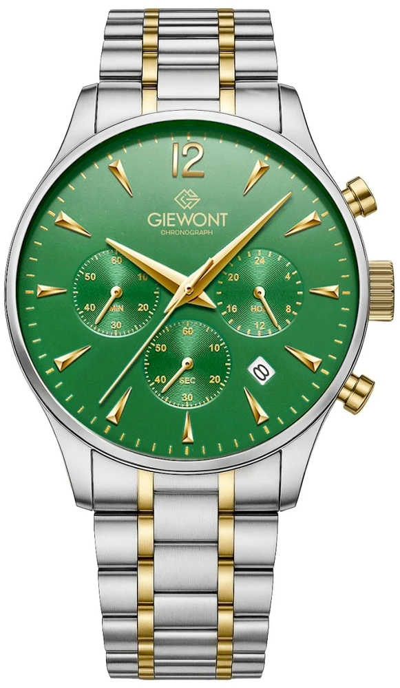 Giewont Chronograph Safyrinis Žalias Vyriškas Laikrodis GW6310-B6