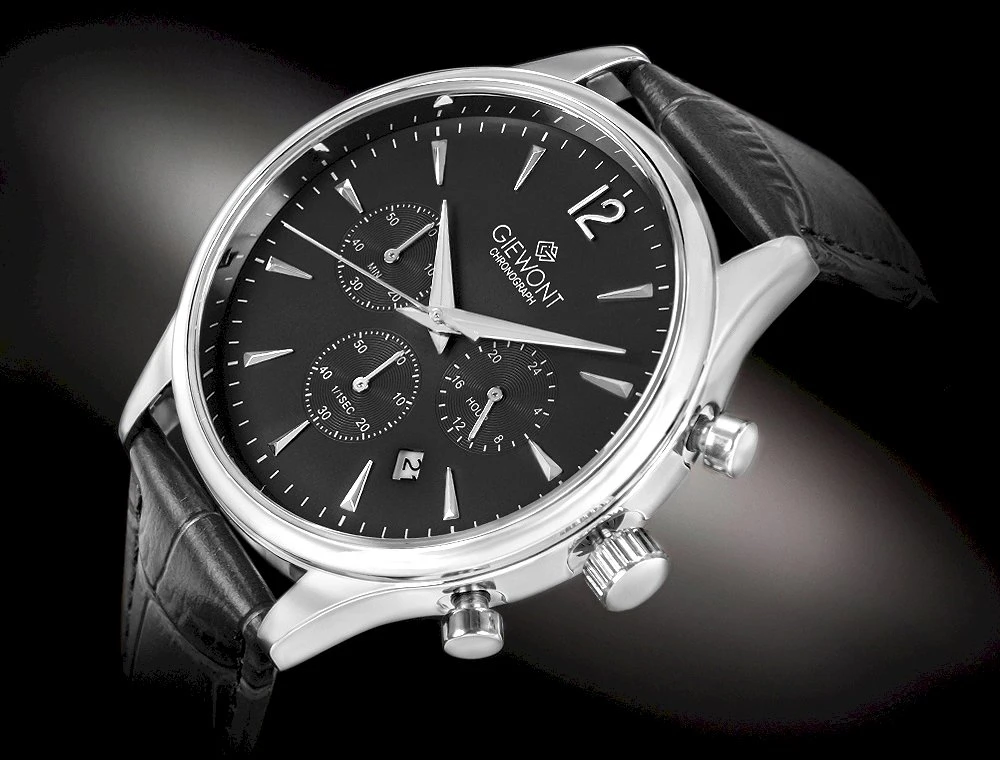 Vyriškas laikrodis Giewont Chronograph Safyrinis Juodas Sidabrinis GW6310-A2