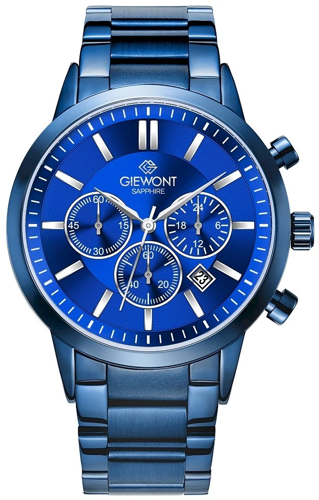 Vyriškas laikrodis Giewont Chronografas Safyrinė mėlyna GW8510-B4