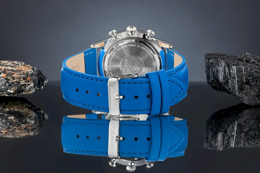 Vyriškas laikrodis Giewont Chronograph Safyro mėlynas GW5630-A5