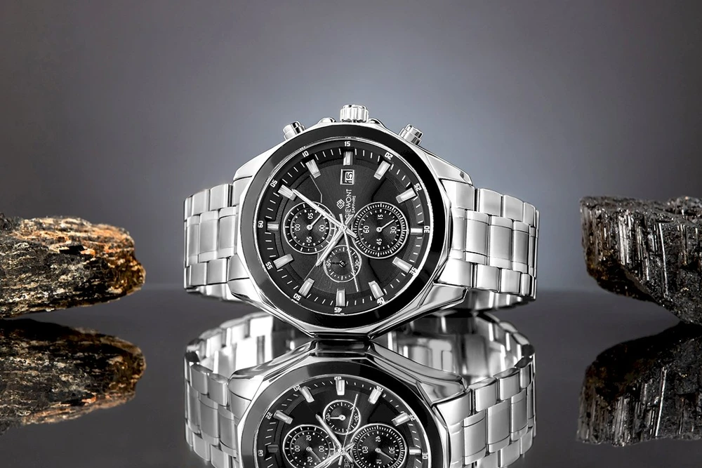 Vyriškas laikrodis Giewont Chronograph Sapphire Sidabrinis GW7290-B2