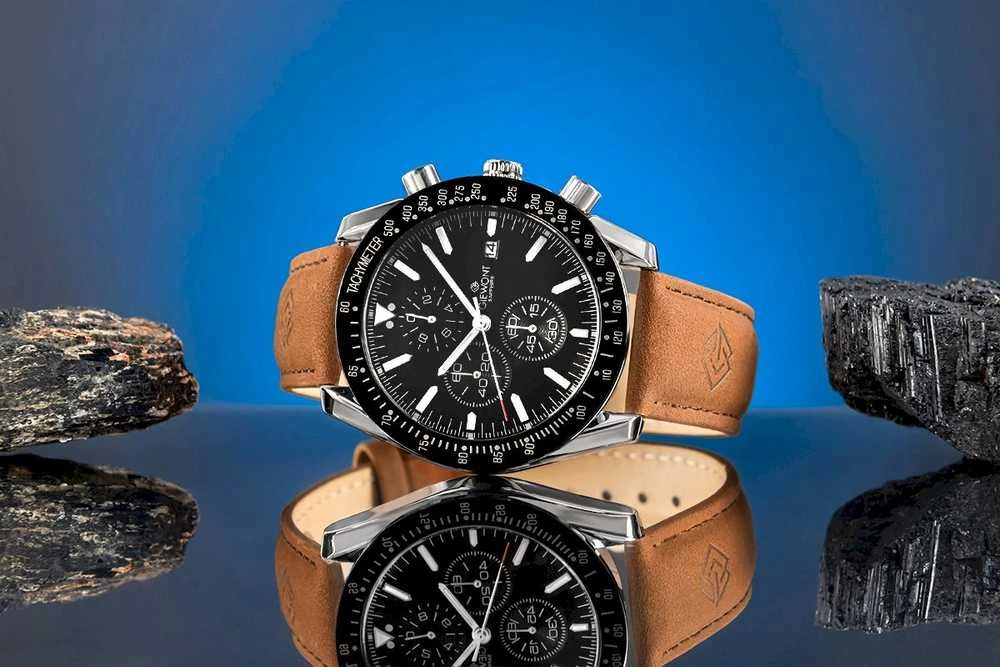 Vyriškas laikrodis Giewont Chronograph Safyro Rudas Juodas GW8720-A1