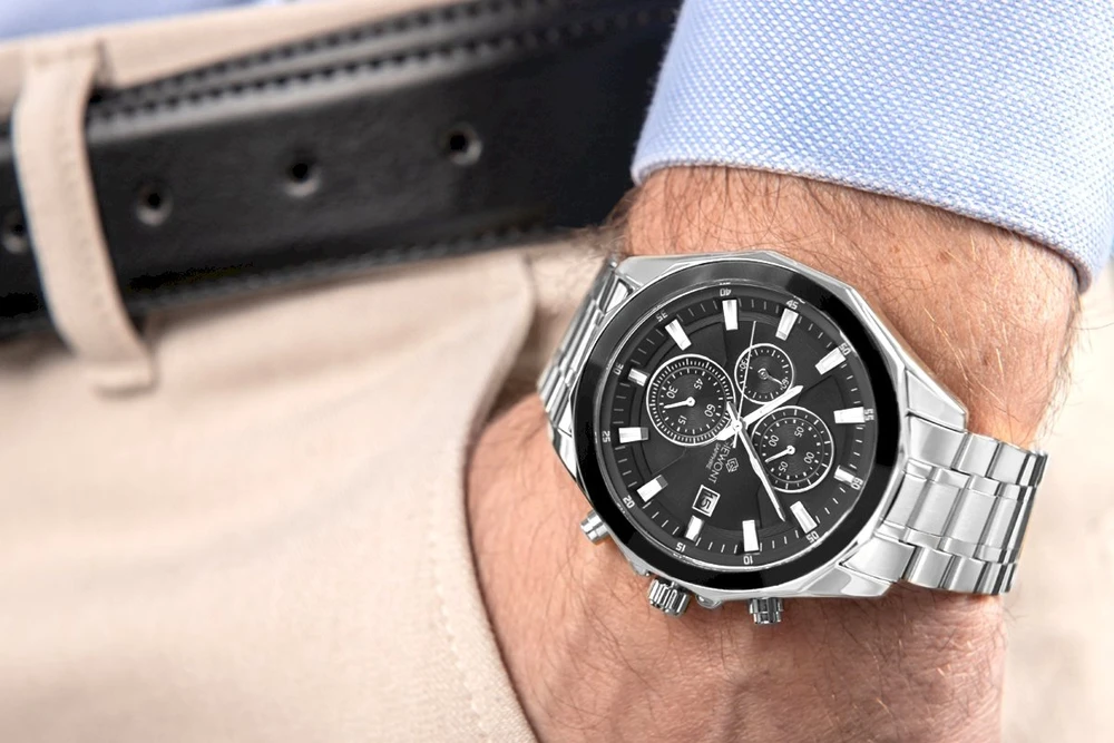 Vyriškas laikrodis Giewont Chronograph Sapphire Sidabrinis GW7290-B2