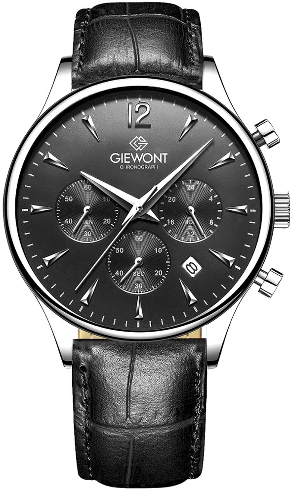 Vyriškas laikrodis Giewont Chronograph Safyrinis Juodas Sidabrinis GW6310-A2