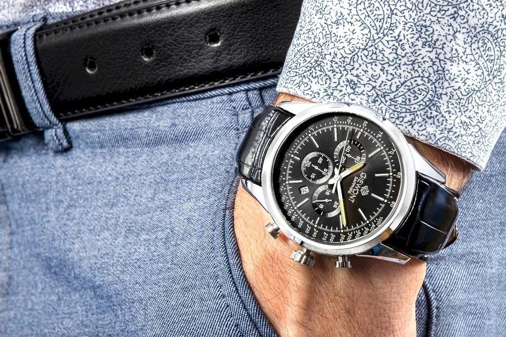 Vyriškas laikrodis Giewont Chronograph Safyro Sidabrinis Juodas GW7650-A2