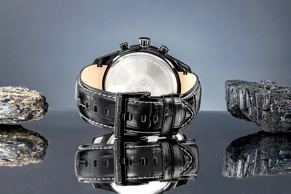 Vyriškas laikrodis Giewont Chronograph Safyrinis Juodas GW7650-A4