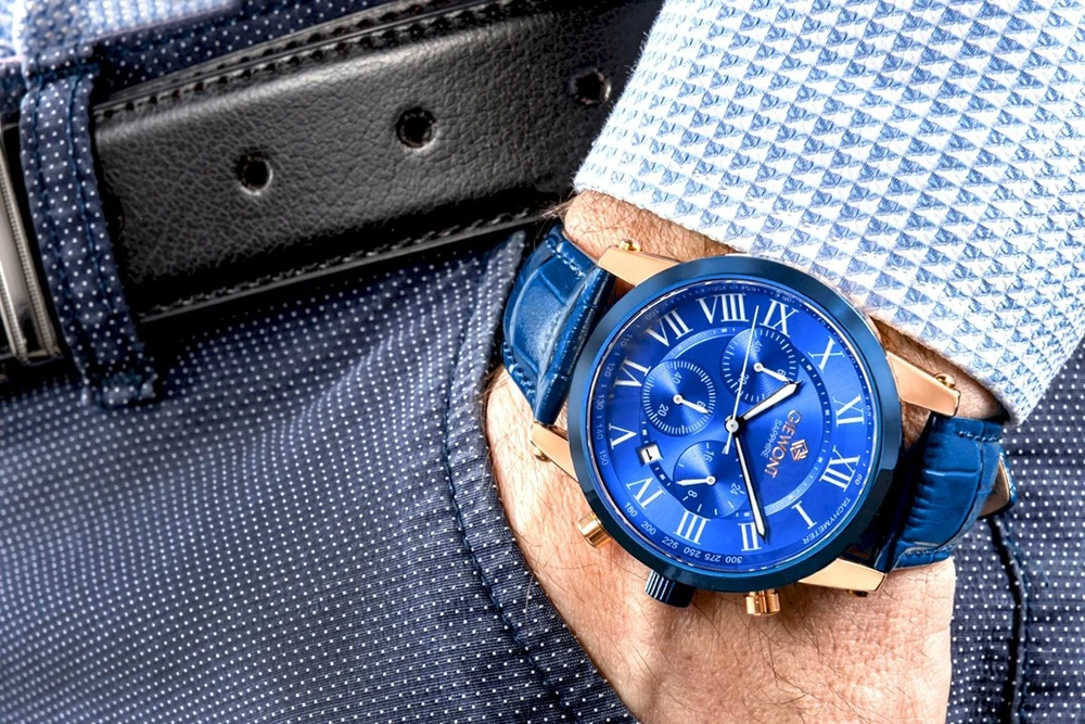 Giewont Chronografas Safyro Vario Mėlynas Vyriškas Laikrodis GW6260-A5