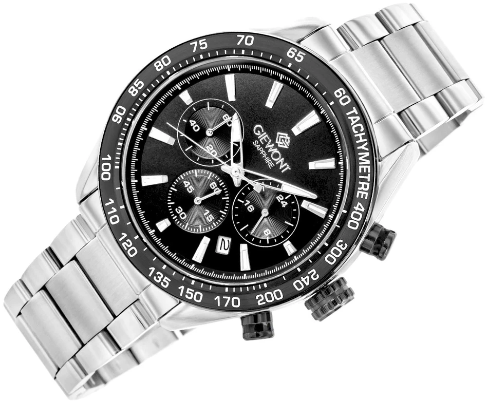 Vyriškas laikrodis Giewont Chronograph Safyrinis Sidabrinis Juodas GW9580-B1