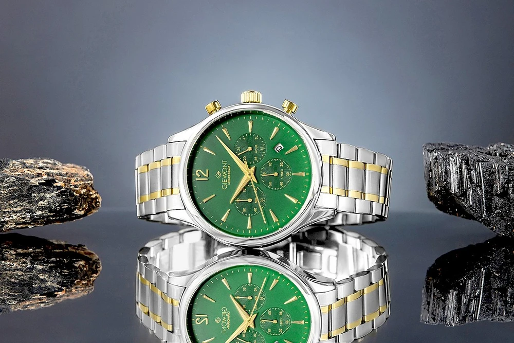 Giewont Chronograph Safyrinis Žalias Vyriškas Laikrodis GW6310-B6