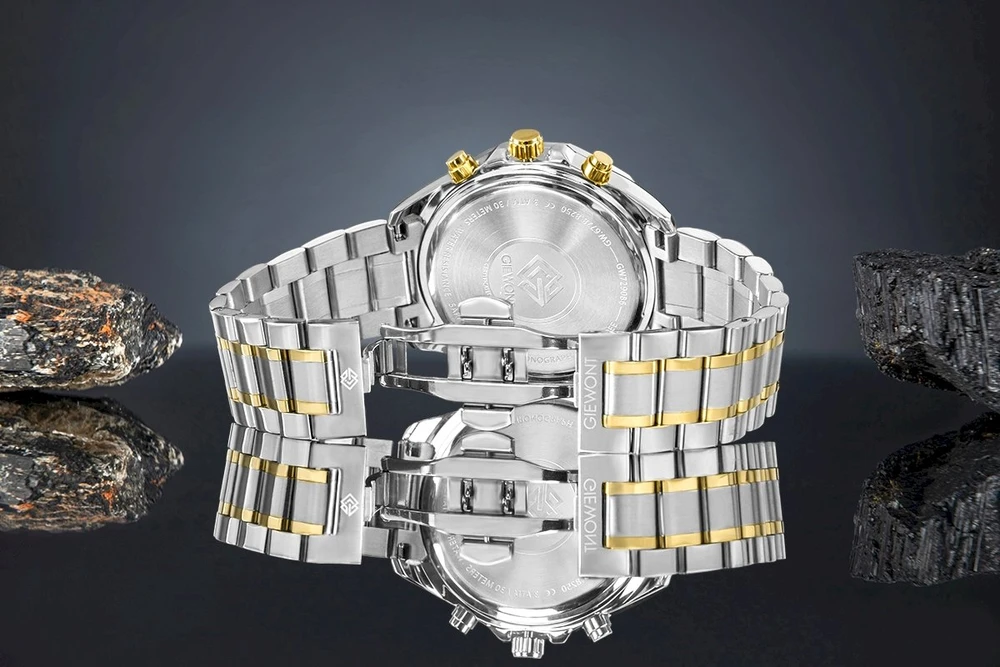 Giewont Chronograph Safyro Vyriškas Laikrodis Sidabrinis Žalias GW7290-B7