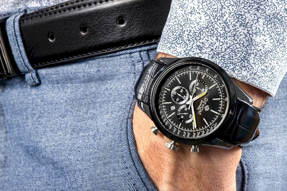 Vyriškas laikrodis Giewont Chronograph Safyrinis Juodas GW7650-A4