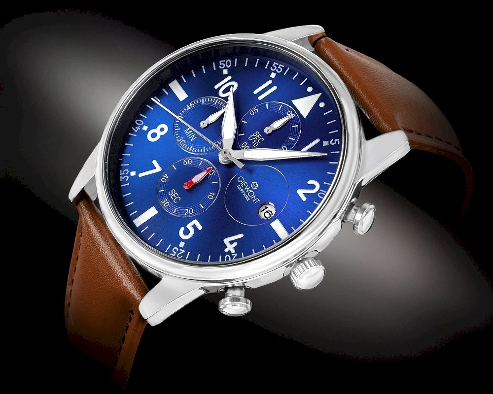 Vyriškas laikrodis Giewont Chronograph Safyro Ruda/Mėlyna GW5630-A6