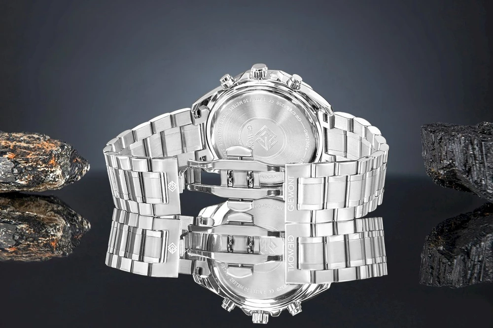 Vyriškas laikrodis Giewont Chronograph Sapphire Sidabrinis GW7290-B2