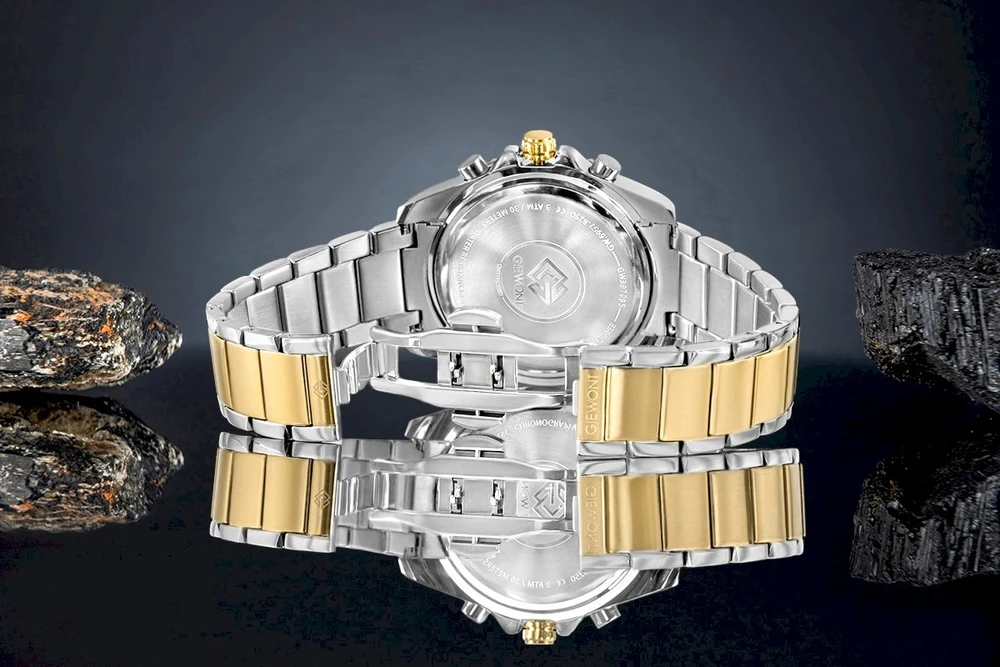 Vyriškas laikrodis Giewont Chronograph Safyrinis Daugiaspalvis GW3970-B5