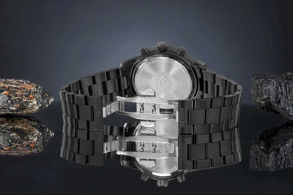 Vyriškas laikrodis Giewont Chronograph Safyrinis Juodas GW4580-B1