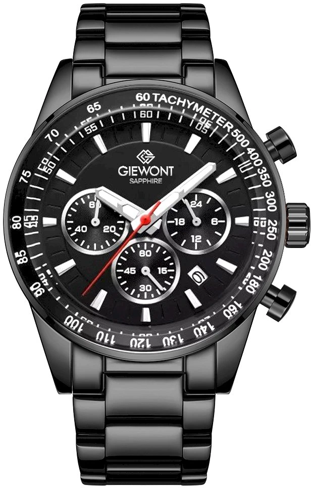 Vyriškas laikrodis Giewont Chronograph safyrinis juodas GW9140-B2
