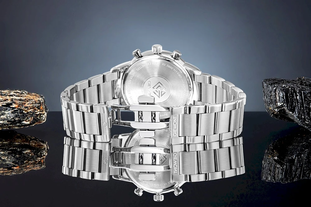 Vyriškas laikrodis Giewont Chronograph Safyro Sidabrinis Juodas GW8510-B1