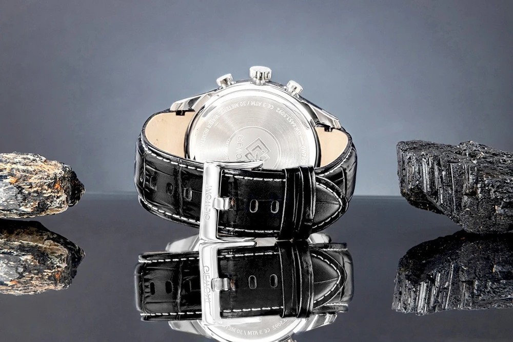 Vyriškas laikrodis Giewont Chronograph Safyro Sidabrinis Mėlynas GW7650-A3