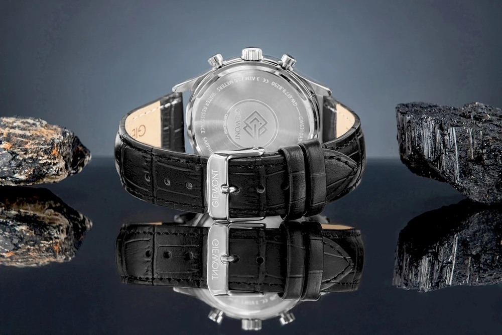 Vyriškas laikrodis Giewont Chronograph Safyro Juodas ir Mėlynas GW6310-A3