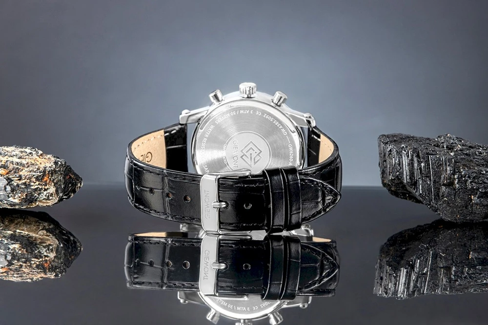 Giewont Chronograph Sapphire Sidabrinis Vyriškas Laikrodis GW6260-A1