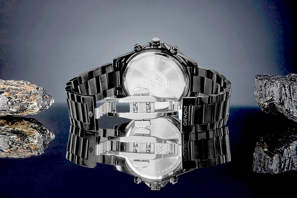Vyriškas laikrodis Giewont Chronograph Sapphire Juodas GW3520-B1