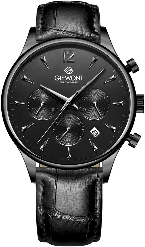 Giewont Chronograph Sapphire Juodas Vyriškas Laikrodis GW6310-A1