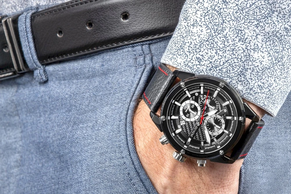 Vyriškas laikrodis Giewont Chronograph Safyro Juodas GW8810-A1