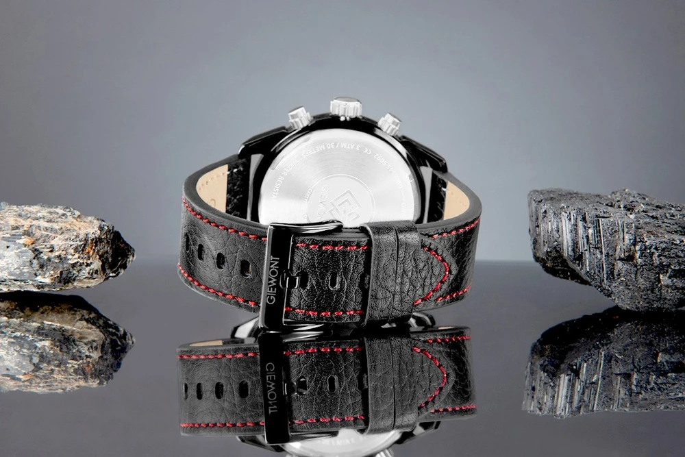 Vyriškas laikrodis Giewont Chronograph Safyro Juodas GW8810-A1
