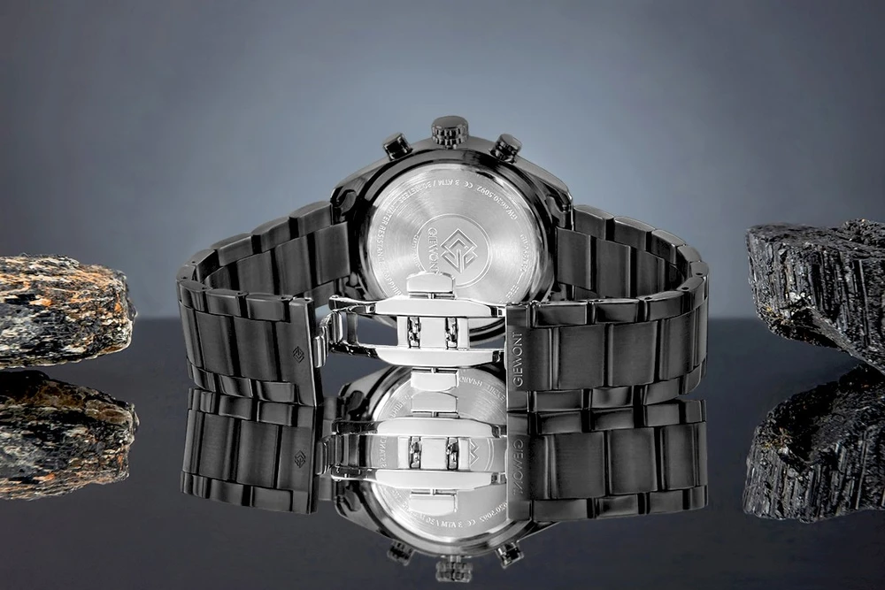 Vyriškas laikrodis Giewont Chronograph Safyro Juodas GW9580-B2