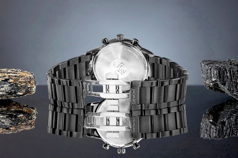 Vyriškas laikrodis Giewont Chronograph Sapphire Juodas GW8510-B2