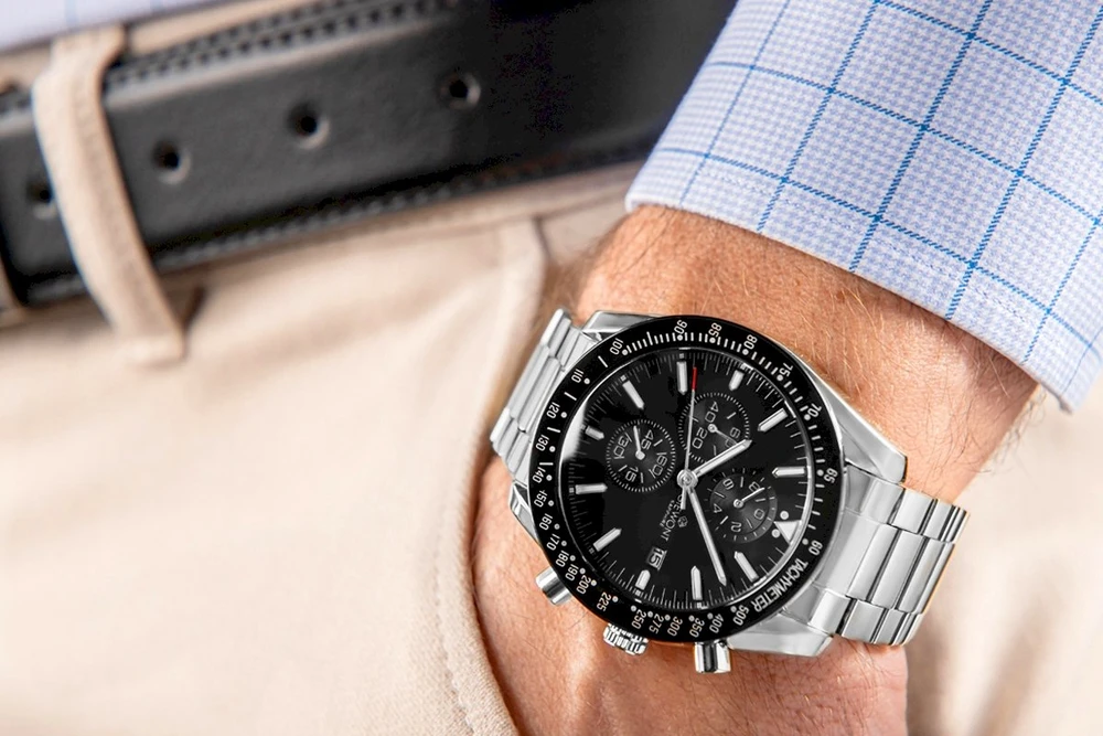 Vyriškas laikrodis Giewont Chronograph Safyrinis Sidabrinis Juodas GW8720-B2