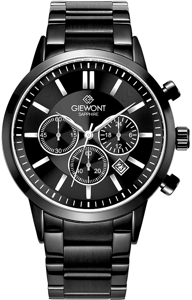 Vyriškas laikrodis Giewont Chronograph Sapphire Juodas GW8510-B2