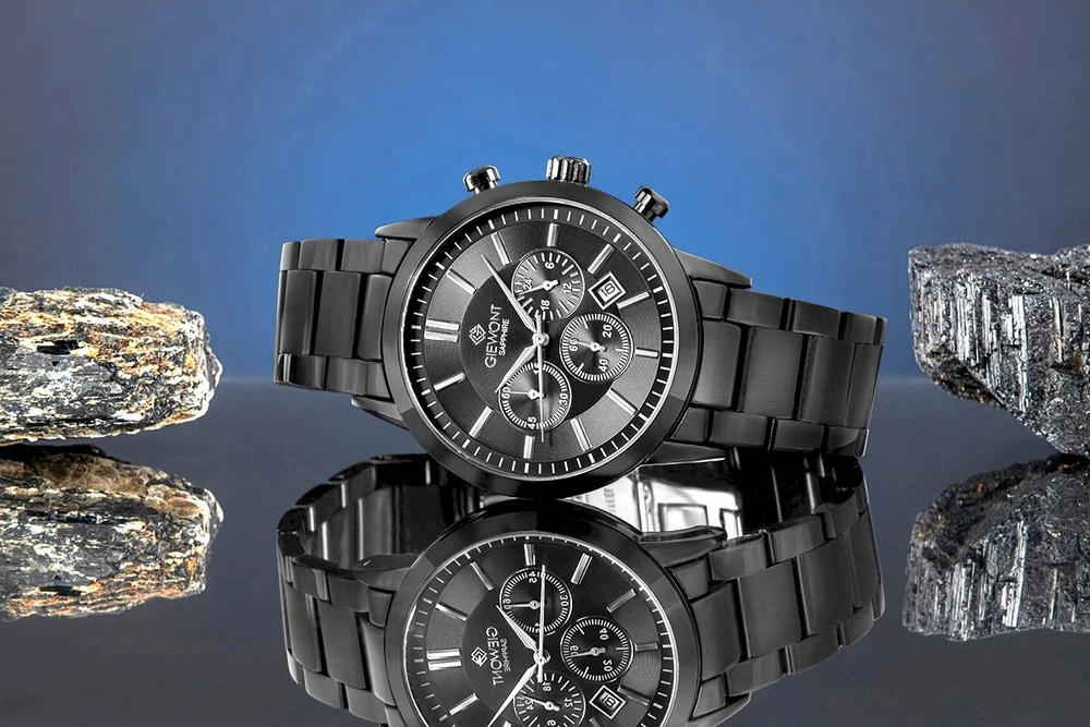 Vyriškas laikrodis Giewont Chronograph Sapphire Juodas GW8510-B2