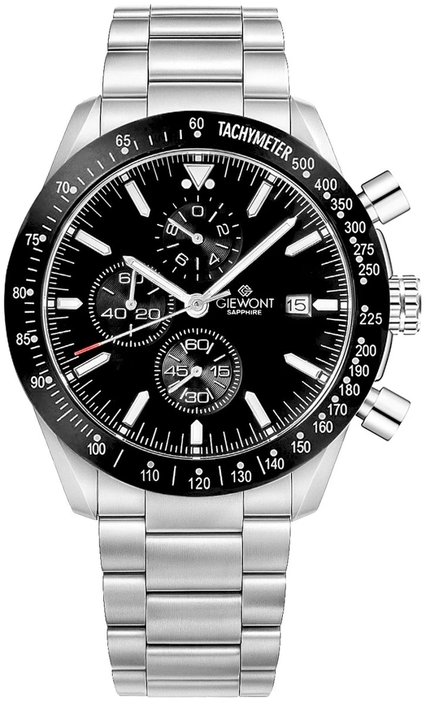 Vyriškas laikrodis Giewont Chronograph Safyrinis Sidabrinis Juodas GW8720-B2