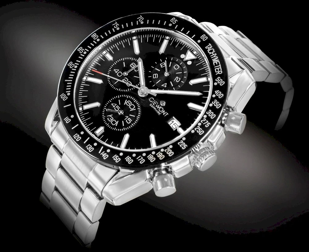 Vyriškas laikrodis Giewont Chronograph Safyrinis Sidabrinis Juodas GW8720-B2