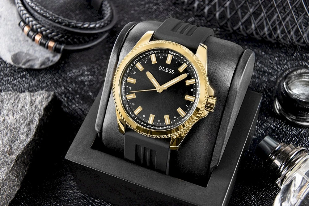 Vyriškas laikrodis Guess Champ GW0639G2 + DĖŽUTĖ