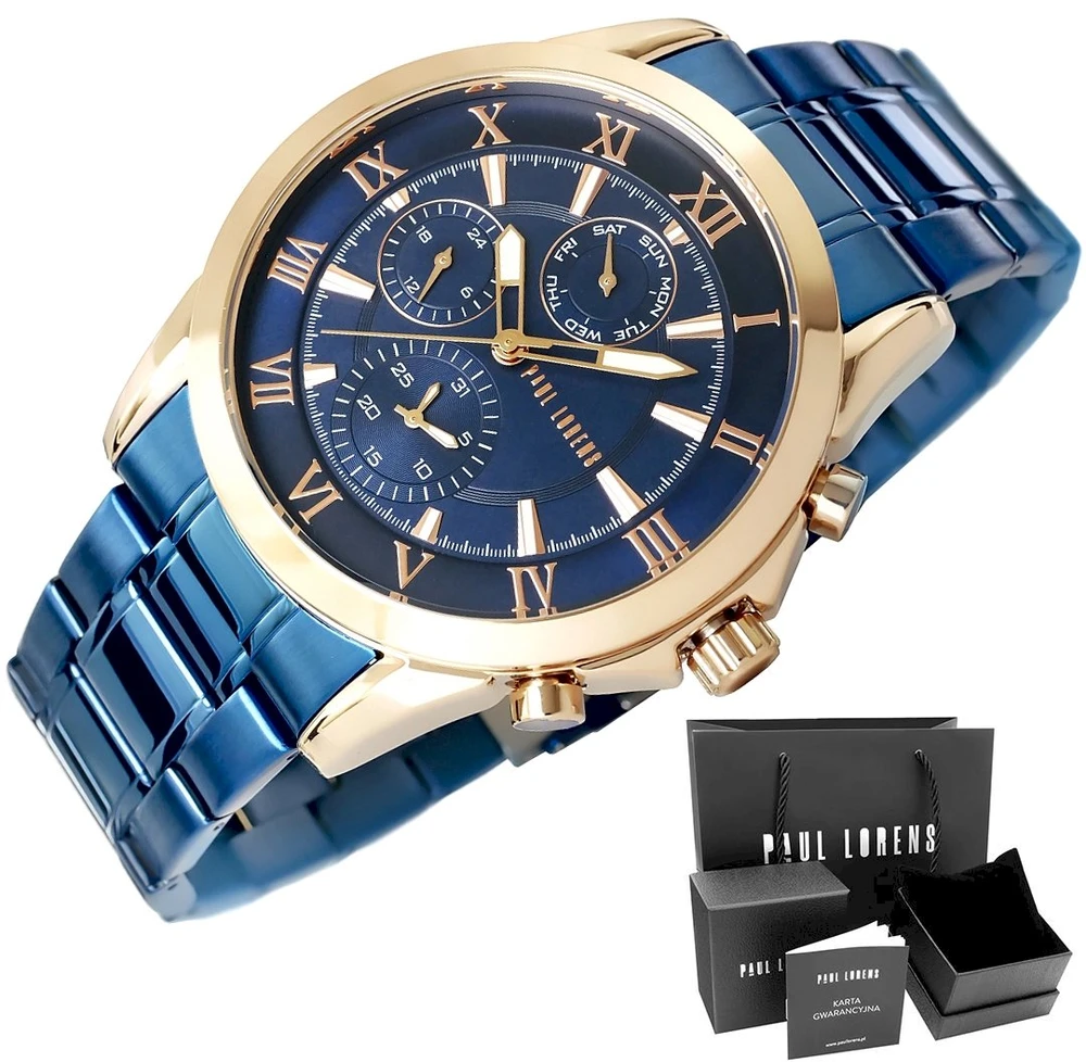 Laikrodis vyrams PAUL LORENS - PL3844B2-6F3 (zg363e) + BOX