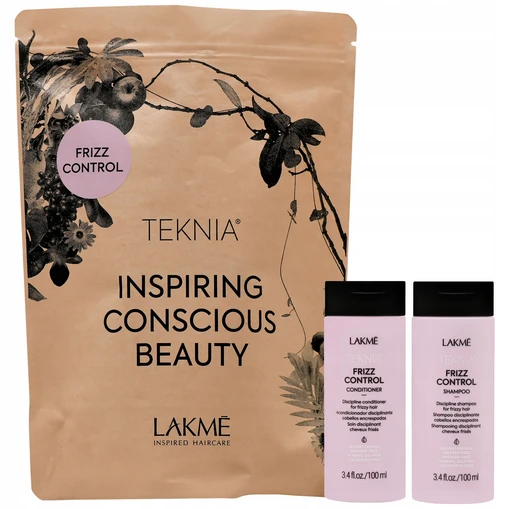 Lakme Teknia kelioninis rinkinys „Frizz Control“: Šampūnas, 100 ml, Kondicionierius, 100 ml