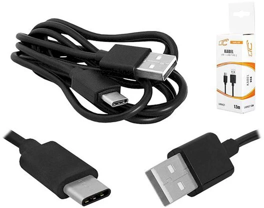 Lamex LX8427 USB - USB C tipo duomenų ir įkrovimo laidas 1,5 m / juodas