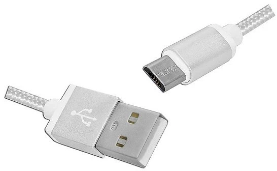 Lamex LTC PS USB - microUSB kabelis 2 m pintas baltas