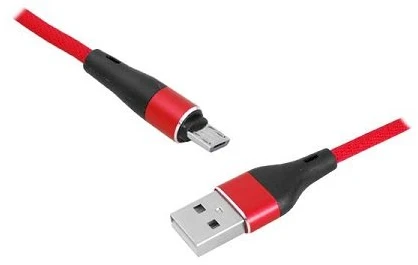 Lamex LTC PS USB - microUSB kabelis 1 m raudonos spalvos pintas kabelis