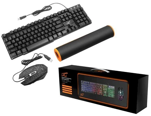 Lamex LTC LXKM203 "3 in 1" žaidimų rinkinys Pelė | Klaviatūra | Padas