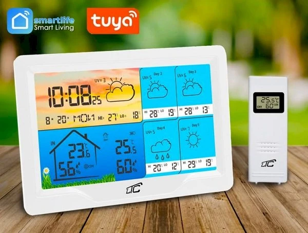 LTC Oem IŠMANI orų stotis su baltu spalvotu ekranu TYUA LXSTP08BS