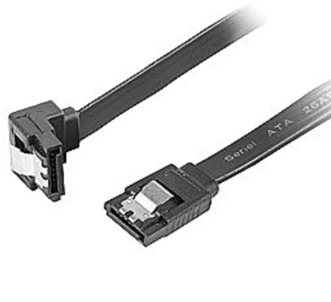 LANBERG CA-SASA-13CU-0050-BK CABLE SATA DATA II 6GB/S F/F 50cm METAL CIP ANGLED Juodas