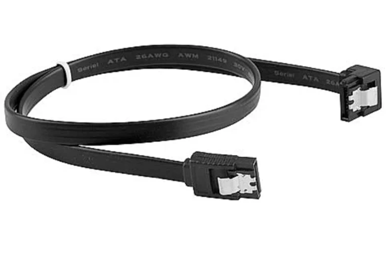 LANBERG CA-SASA-13CU-0050-BK CABLE SATA DATA II 6GB/S F/F 50cm METAL CIP ANGLED Juodas