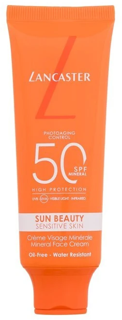 „Lancaster Sun Beauty“ jautrios odos mineralinis veido kremas nuo saulės