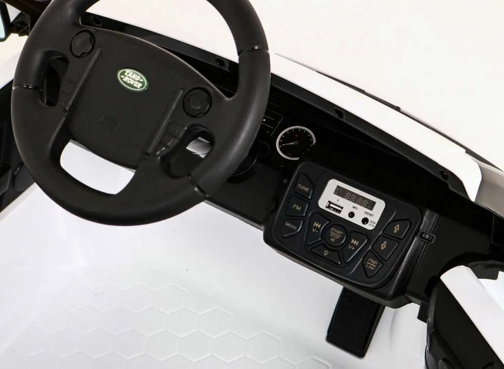 Ramiz Elektromobilis Land Rover Discovery, baltas
