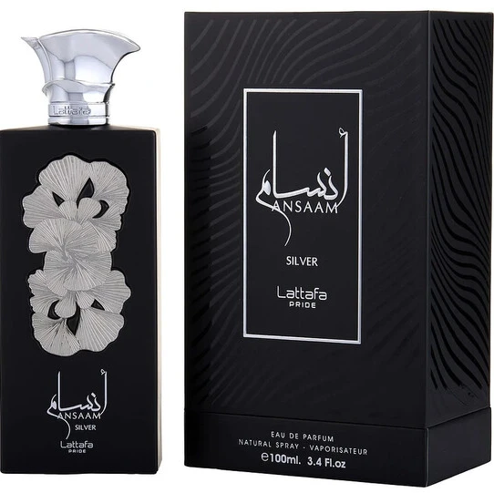 Lattafa Ansaam Sidabrinis EDP parfumuotas vanduo, 100 ml