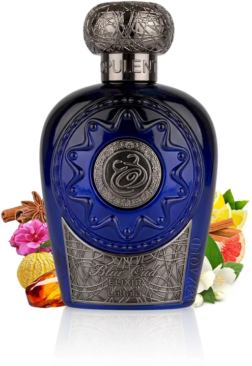 Lattafa Mėlyna Oud Eliksyras EDP parfumuotas vanduo unisex, 100 ml